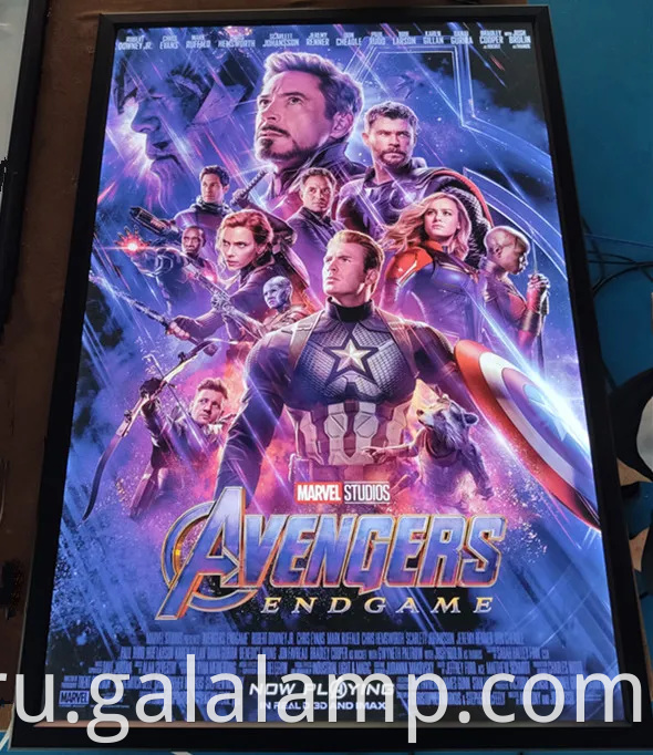 Светодиодный плакат фильма Реклама световой каркасной фонарь